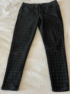 Wit & Wisdom Black & Grey Houndstooth Design Jeans